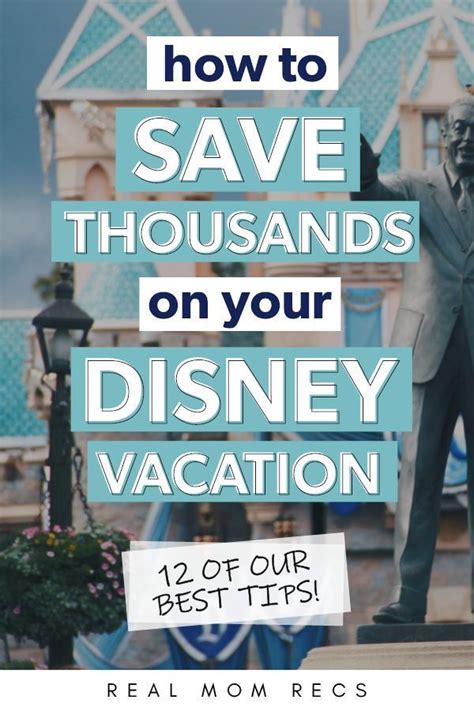 A Statue With The Words How To Save Thousands On Your Disney Vacation