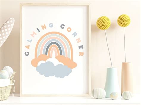 Calming Corner Posters Calm Down Skills Classroom Boho Calm Down