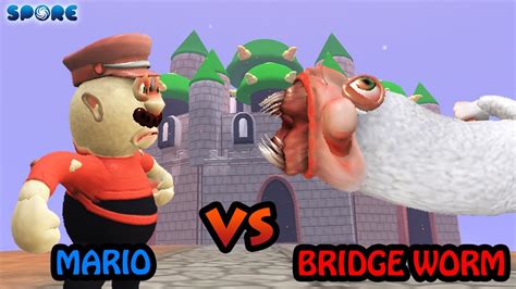 Mario Vs Bridge Worm Cartoon Vs Horror S1e10 Spore Youtube