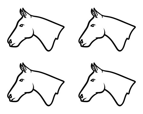 Printable Horse Head Template For Drawing