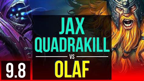 Carry Your Team As Jax Vs Olaf Top Quadrakill 3 Early Solo Kills