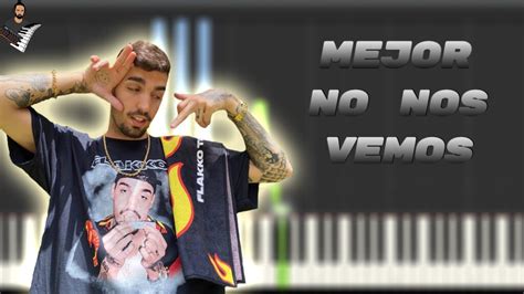 Rels B MEJOR NO NOS VEMOS Piano Tutorial Partitura