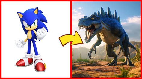 SONIC The Hedgehog ALL CHARACTERS As DINOSAURS PART 2 2024 YouTube