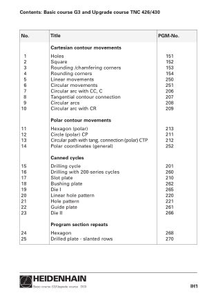 Heidenhain TNC 406 Conversational Programming Manual Pdf CNC Manual