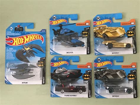 Coleção Hot Wheels Batman 2020 Completa 5 Modelos Brinquedo para