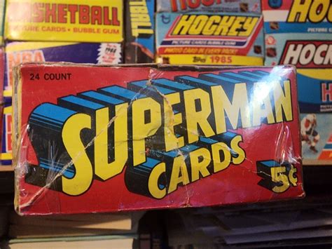 1966 Topps Superman Card Empty Display Box Bbce Wrapped Non Sport