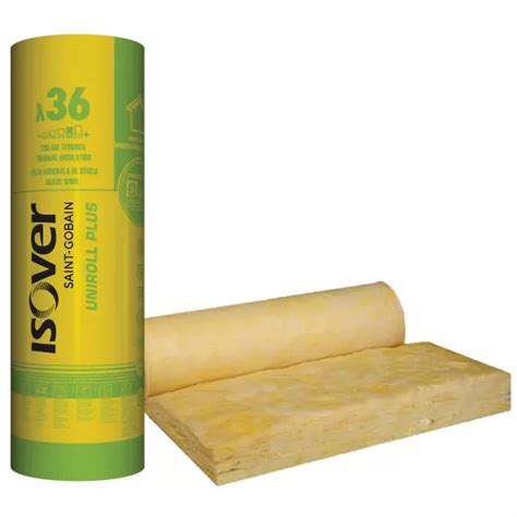 Vata Minerala De Sticla Isover Uniroll Plus 100mm 1 2 X 5m 6mp