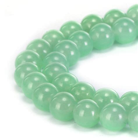 Light Green Dyed Jade Smooth Round Beads 4mm 6mm 8mm 10mm 12mm Etsy