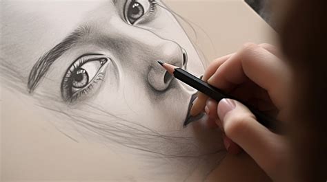 Drawing Pencil A Girl S Face With Pencils Backgrounds | JPG Free ...