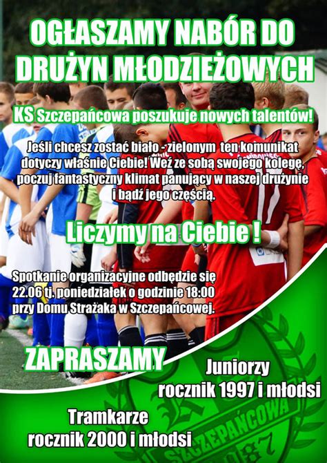 Nabór do drużyn młodzieżowych KS Szczepańcowa