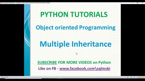 Python Tutorials Multiple Inheritance In Python Python Inheritance Examples Youtube