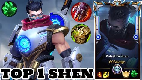 Wild Rift Shen Top 1 Shen Pulsefire New Skin Gameplay Rank