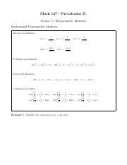 Math Lecture Notes Pdf Math Precalculus Ii Section