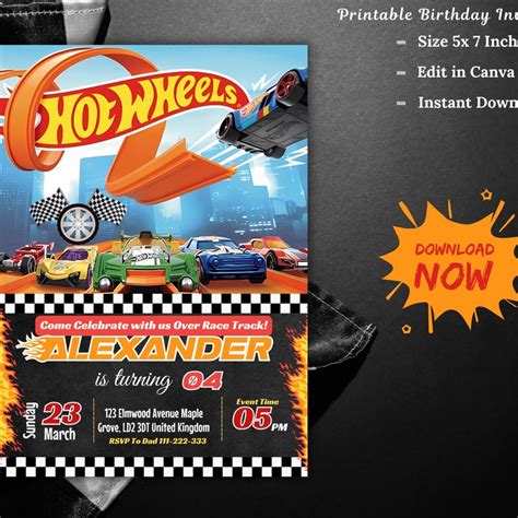 Hot Wheels Birthday Etsy
