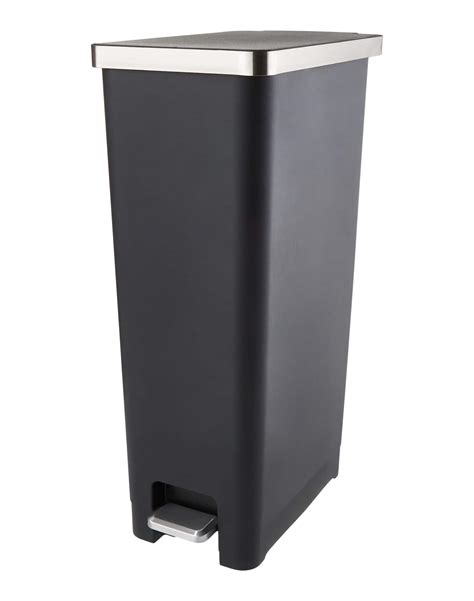 Type A Slim Black Resin Garbage Can 30 L Canadian Tire