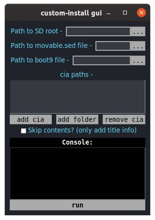 Custom Install Gui Install Cias To A Nintendo Ds Sd Card From Pc