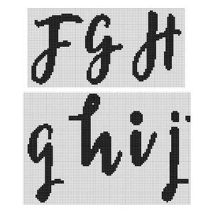 Alphabet Pattern Sts Tall Font Chart Cross Stitch Alphabet Modern