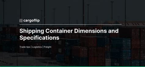 Shipping Container Dimensions and specifications