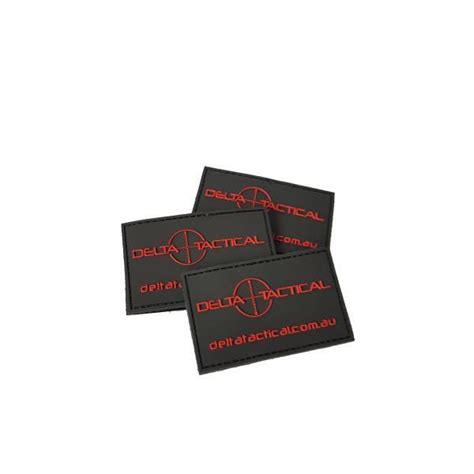 PVC Velcro Patch - Black Red | Delta Tactical