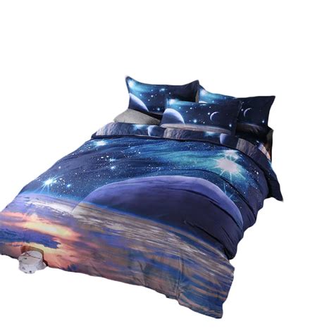 New D Galaxy Bedding Sets Twin Queen Size Universe Outer Space Themed