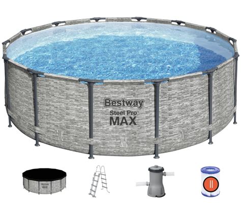 Bestway Steel Pro Max Frame Pool 427 X 122 Cm Prismatic Stone Ny