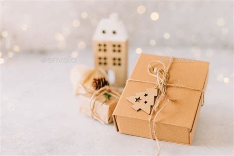 Wrapped Christmas gifts box Stock Photo by Anna_Ostanina | PhotoDune