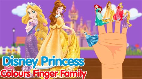 Disney Princess Colours FINGER FAMILY Nursery Rhymes & Kids Songs - YouTube