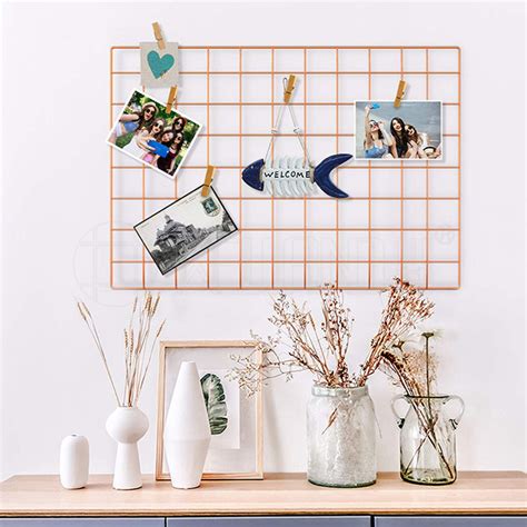 Wire Wall Grid Panel For Photo Hanging Display Metal Grid Wall Decor Organizer Mesh Panels