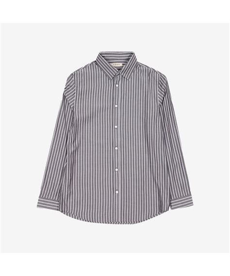 Musinsa Ad Hoc Men S Striped Shirt Grey