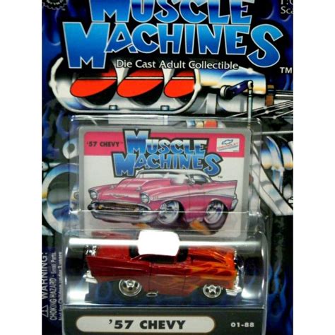 Muscle Machines 1957 Chevrolet Bel Air Flamed Hot Rod Global Diecast Direct