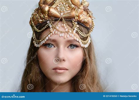 Fantasy Woman Real Mermaid Myth Goddess of Sea Stock Image - Image of blond, goddess: 221418263