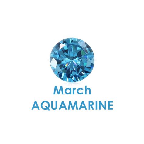 Birthstones March Aquamarine CZ - Etsy