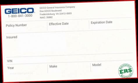 Geico Insurance Card Template Pdf Download Twitter