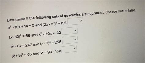 [answered] Determine If The Following Sets Of Quadratics Are Kunduz