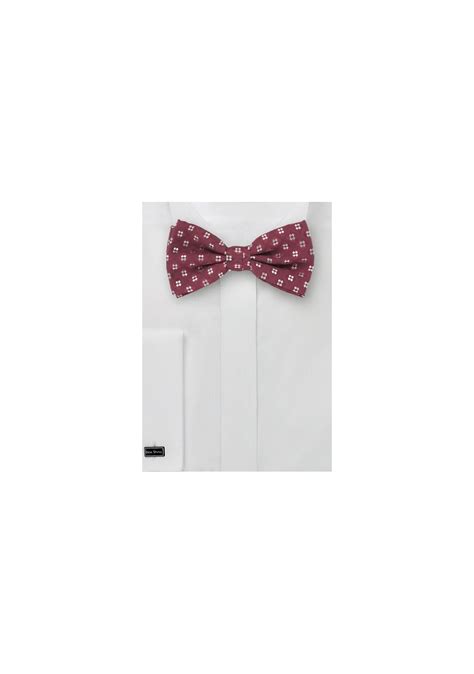 Bow Tie and Pocket Square Set in Dark Burgundy | Bows-N-Ties.com