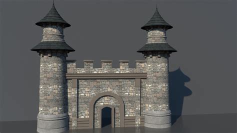 castle gate cgtrader