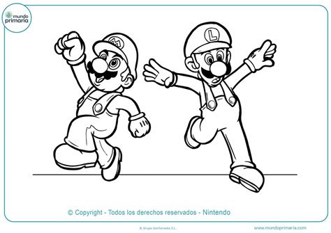 Dibujos De Mario Bros Para Colorear Mundo Primaria