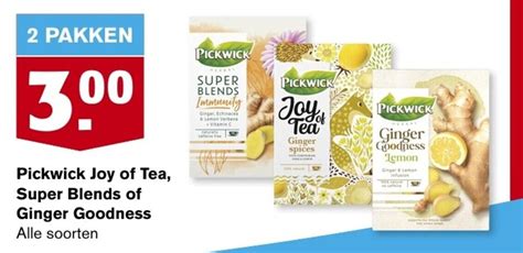 Pickwick Joy Of Tea Super Blends Of Ginger Goodness Aanbieding Bij