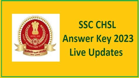 Ssc Chsl Answer Key 2023 Download Pdf Now