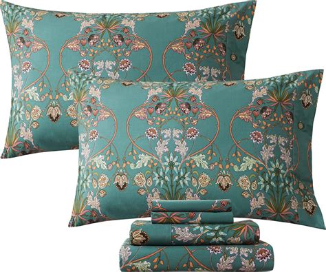 Fadfay King Size Sheets Shabby Floral Vintage Bed Sheet Set