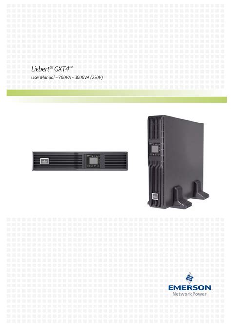 Liebert® Gxt4™ 700va 3kva User Manual Manualzz