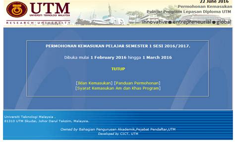 Syarat Kelayakan Kemasukan Utm Sloppyploaty