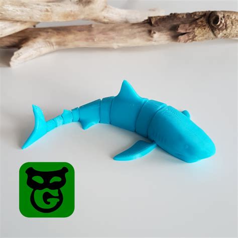 D Printable Great White Shark Flexi By Boby Green Creations