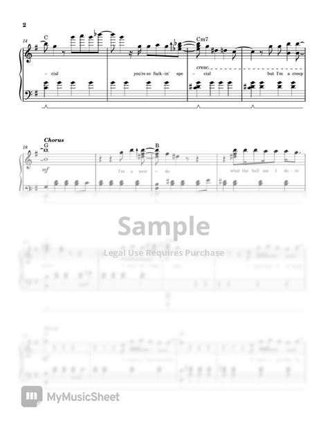 Radiohead Creep Piano Sheet Sheets By John Rod Dondoyano