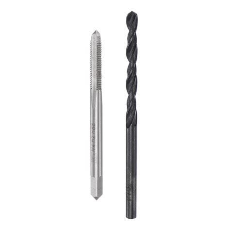 Uxcell Metric Tap and Drill Bit Set M4 x 0.7 Thread Tap & 3.3mm Black Oxide Twist Drill Bit ...