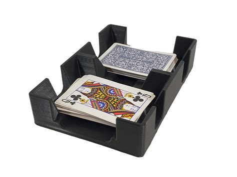 Usa Made Black Plastic Cardian Playing Card Tray Non Swivel Canasta