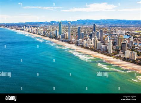 Aerial View Of Surfers Paradise On The Gold Coast Queensland