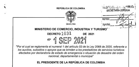 Decreto 1031 De 2017 - DECRETO 1031 DEL 1 DE SEPTIEMBRE DE 2021 – Asocapitales
