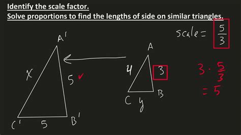 How To Show Scale Factor Of Similar Triangles