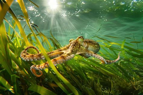 Free Photo View Of Octopus In Its Natural Underwater Habitat